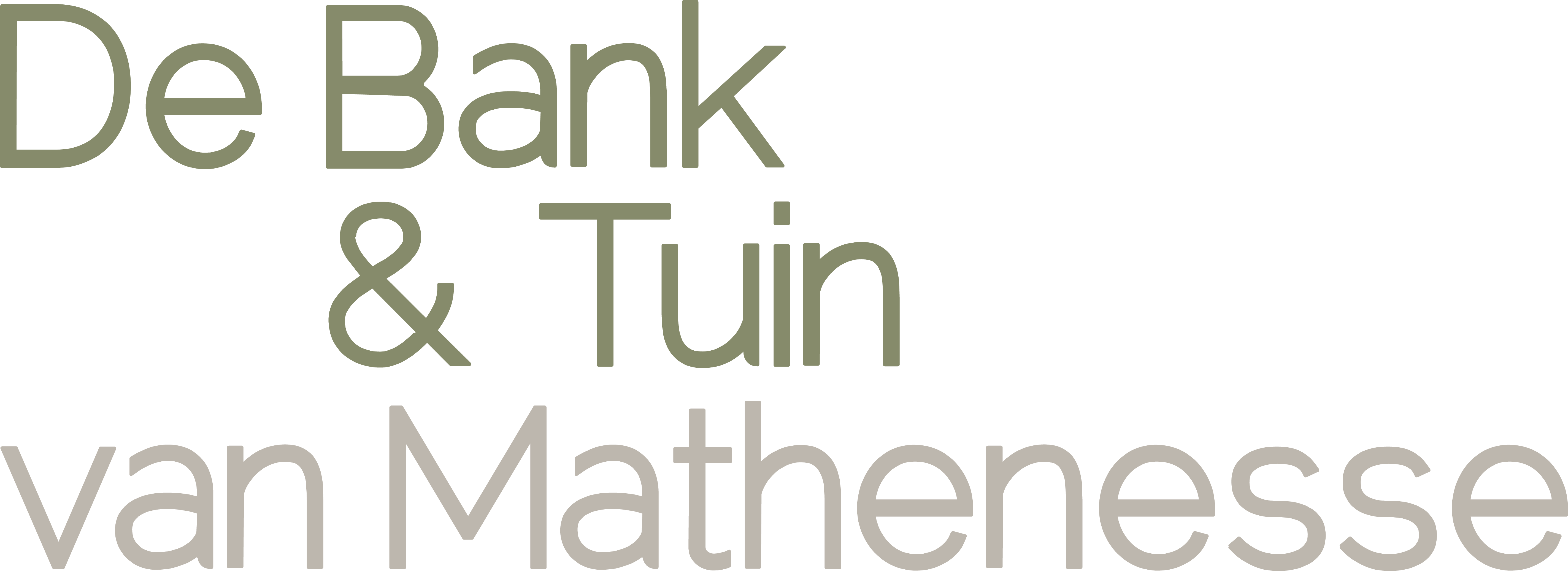 De Bank en Tuin van Mathenesse